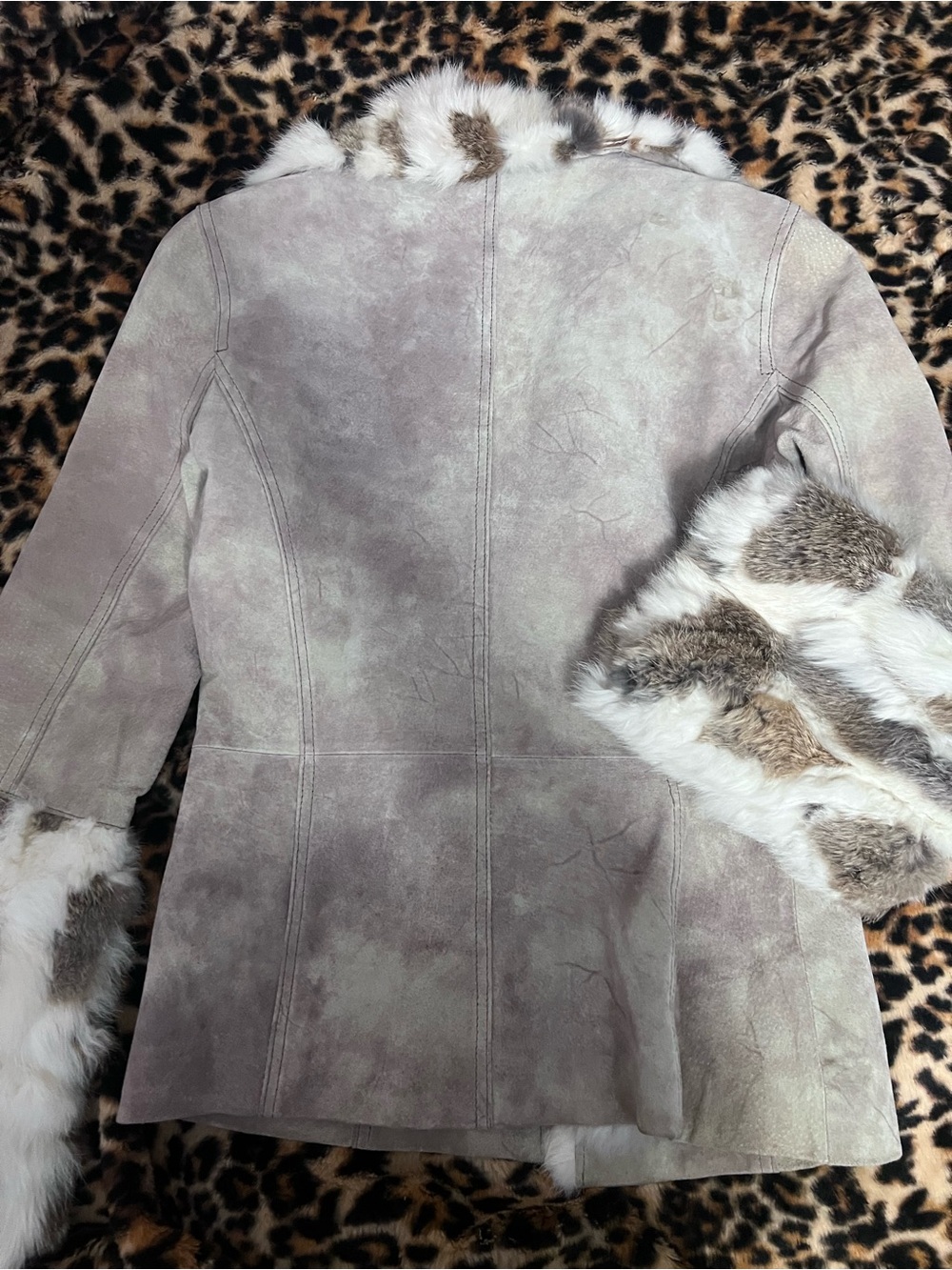 Y2k Bebe Suede & Rabbit Fur Jacket - Picture 6 of 6